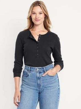 Old Navy Cozy Snug Crew-Neck Henley Top